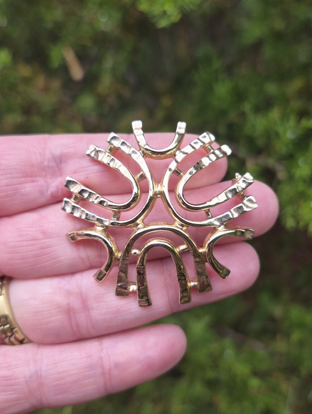 Vintage 70's SARAH COVENTRY Gold Tone Sea Sprite Pin Brooch